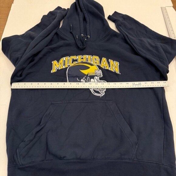 Michigan Football Hoodie Sweatshirt Champion Large Wolverines College Spell Out - Picture 7 of 10